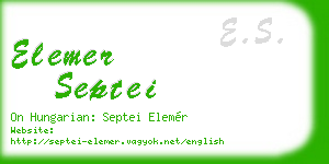 elemer septei business card