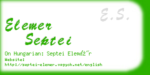 elemer septei business card
